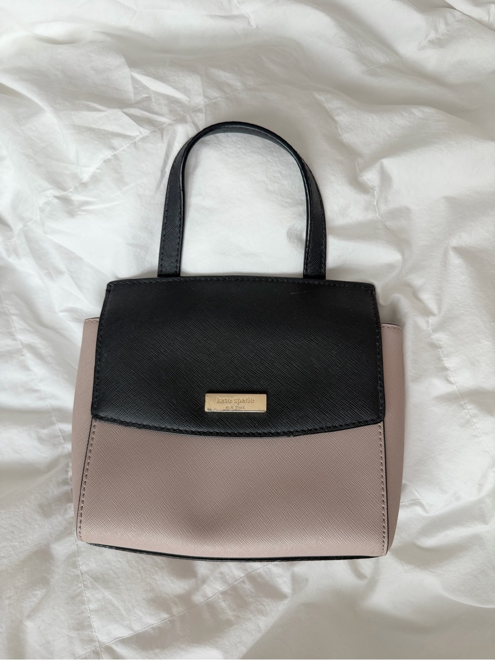 Kate Spade Black and Cream Mini Bag with Versatile Strap